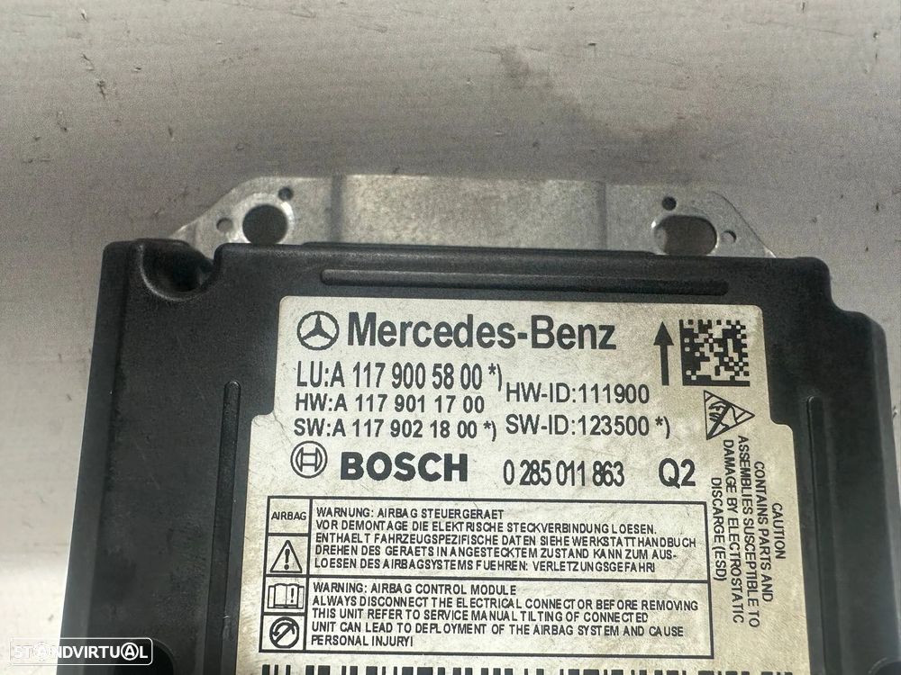 .Módulo Centralina Airbag SRS Mercedes Benz A1179005800 2012 - 2019