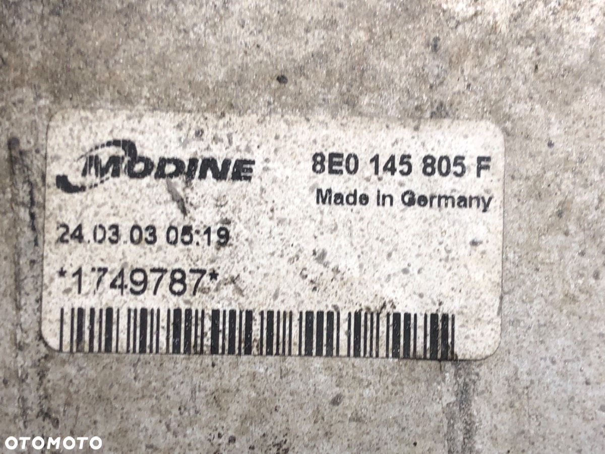 INTERCOOLER - 119.00 PLN - AUDI A4 B6 Avant (8E5) 2000 - 2005 1.9 TDI 96 kW [130 KM] olej napędowy - 6