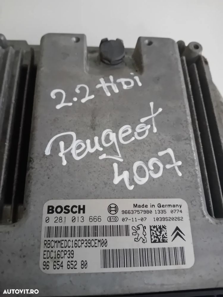 Calculator Motor ECU Peugeot 4007 Cod 9665465280 – Original, Testat, Arad - 4