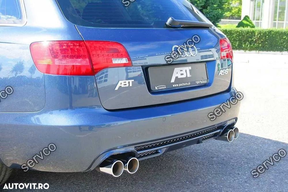 Prelungire spoiler tuning sport bara spate Audi A6 C6 4F ABT Avant S line RS6 S6 2004-2008 ver1 - 1