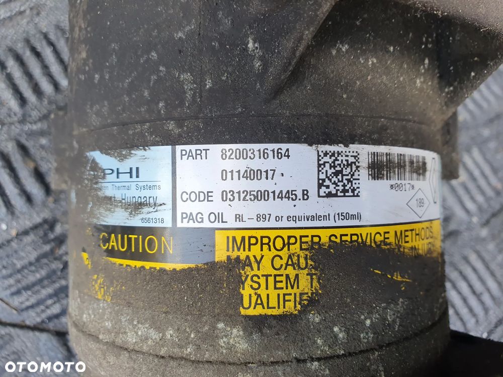 RENAULT SCENIC 8200316164 SPRĘŻARKA KLIMATYZACJI MEGANE II 1.6 BENZYNA - 7