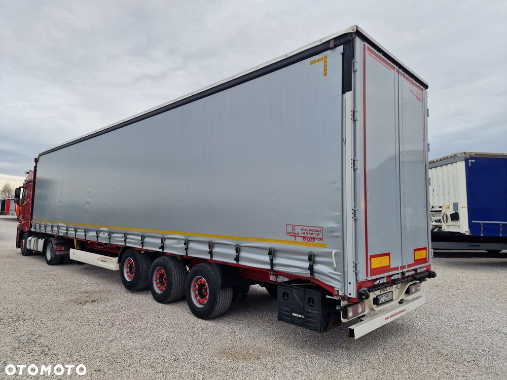 Wielton Naczepa BURTO-FIRANKA MEGA - NOWE PLANDEKI I DACH - ŁADNA RAMA - SAF - OŚ PODNOSZONA - 14