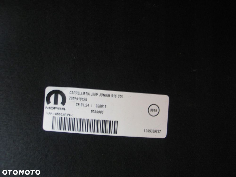polka bagaznika jeep avenger 23r- 7357910120 - 8