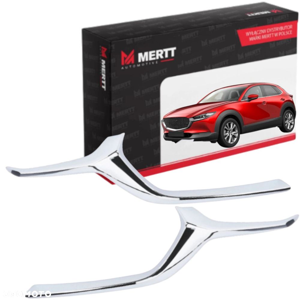LISTWA CHROM ATRAPY GRILLA PRZÓD LEWA PRAWA MAZDA CX30 CX-30 2019- KOMPLET - 1