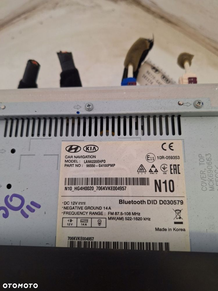 radio nawigacja hyundai i30 iii 96550-g4100 - 2