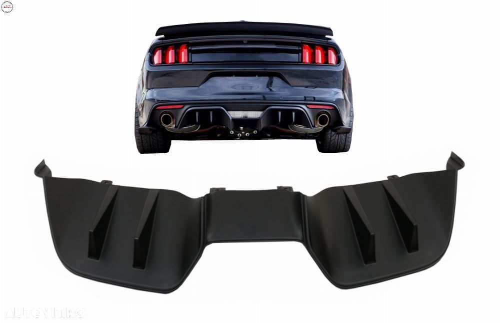 Difuzor Bara Spate Ford Mustang Sixth Generation (2015-2017) RTR Design Negru Mat- livrare gratuita - 10