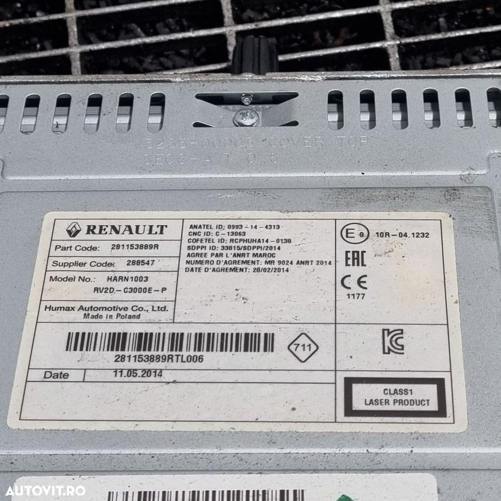 Cd player Dacia Duster Facelift 2014 - 2017 (1438) 281153889R - 4