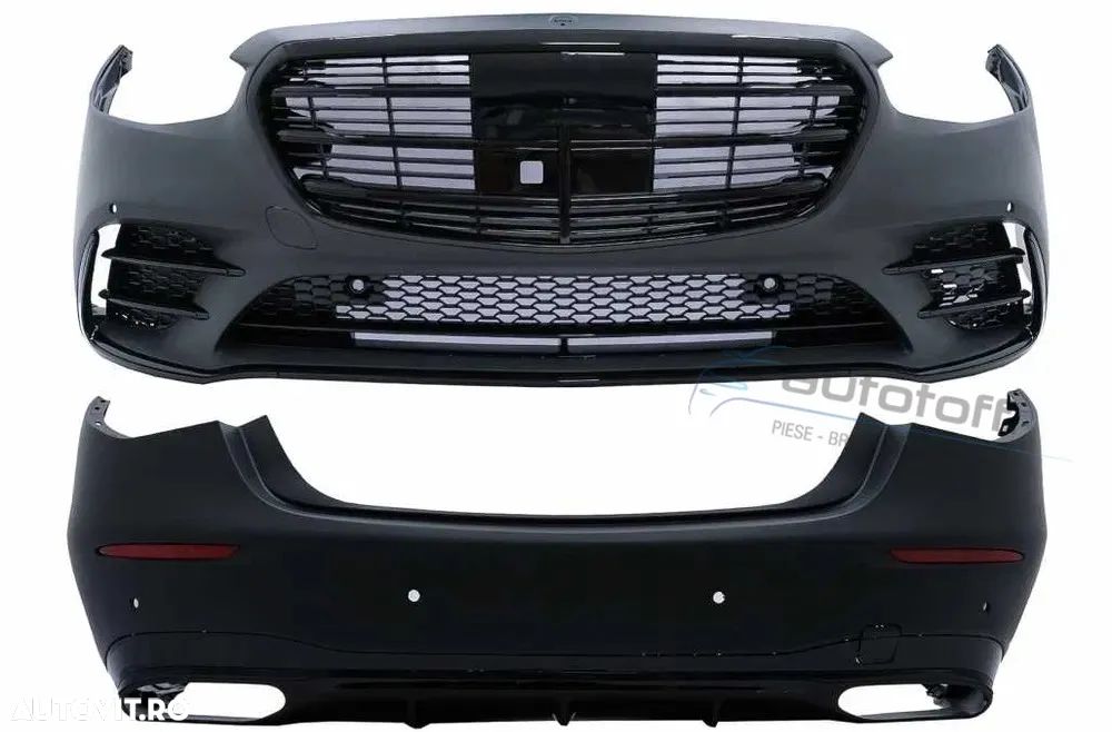 Pachet Exterior compatibil cu Mercedes S-Class W223 Limousine (2020-up) S450 Design Night Package - 1