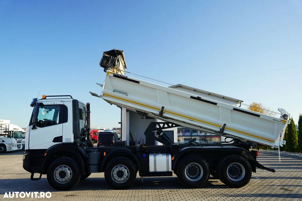 Iveco X-WAY 480 / 8X4 / BASCULATOR DUBLU / BANCĂ LATERALĂ HIDRODOXICĂ / PERDĂ ELECTRICĂ / ANVELOPE 100% / - 4