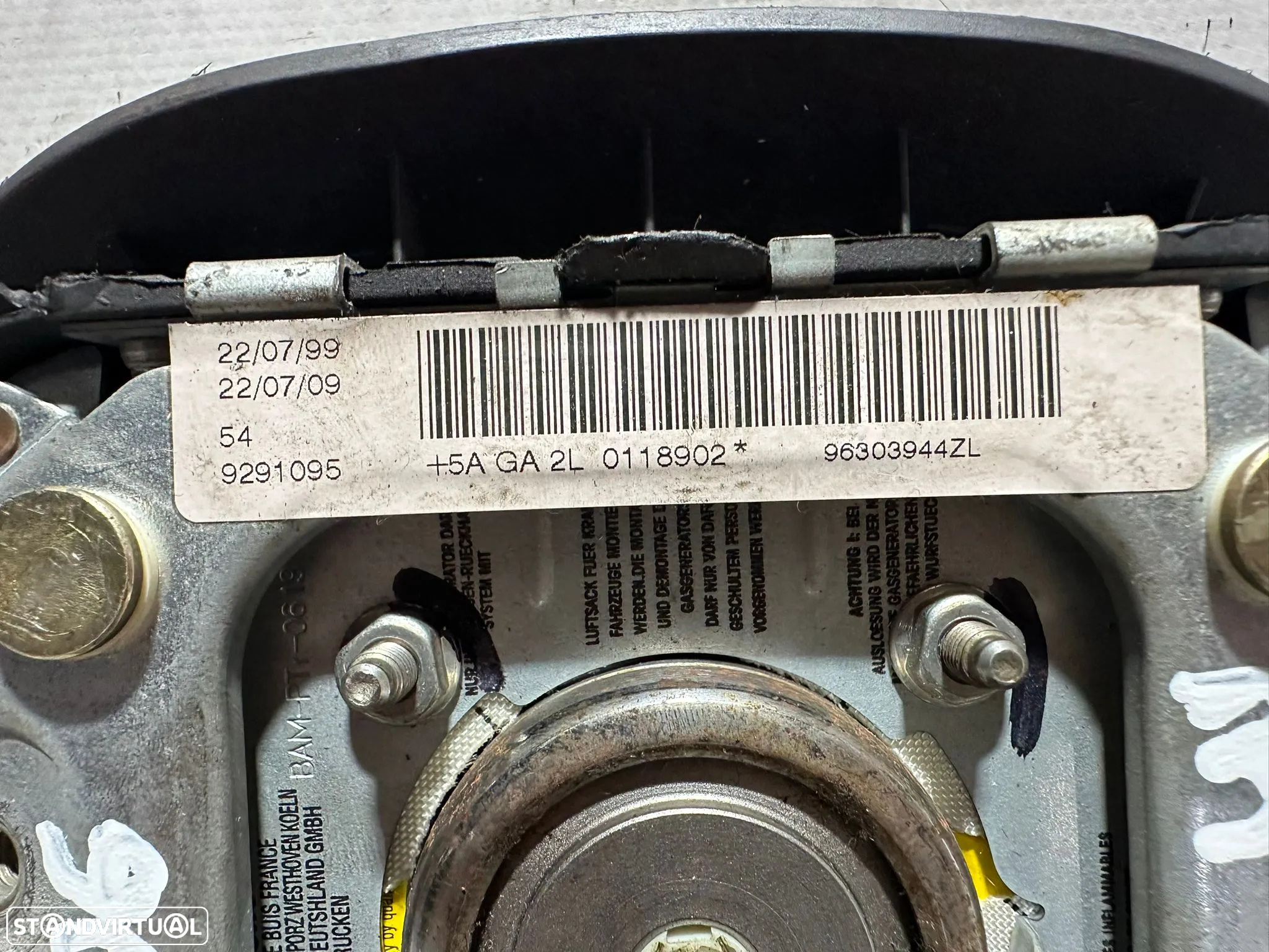 .Airbag Volante Guiador Original Peugeot 406 96303944ZL 1995 - 2005 - 8
