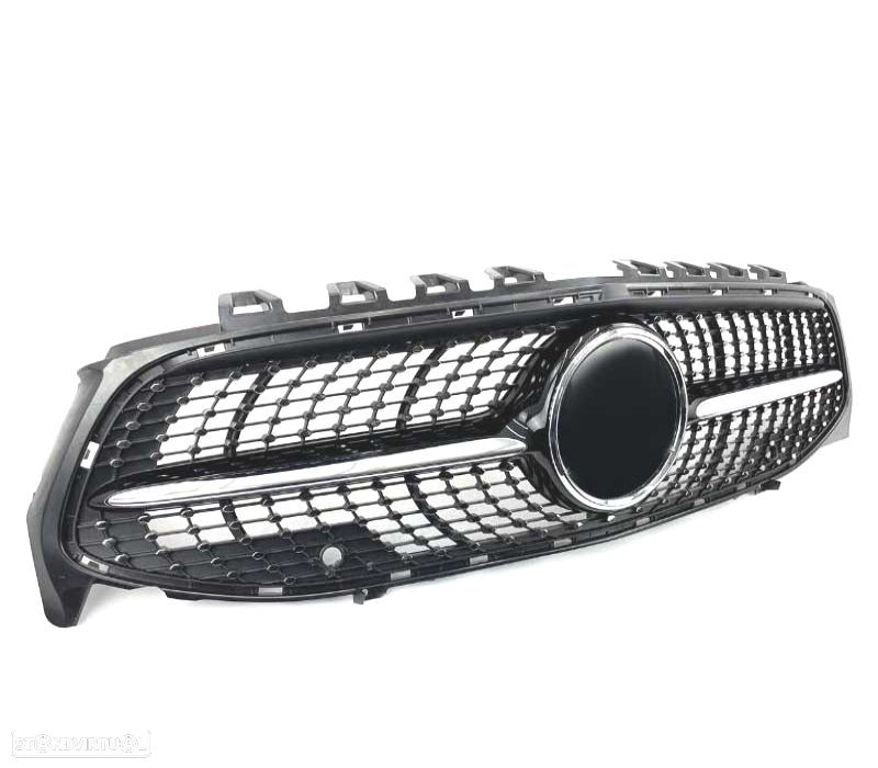 GRELHA FRONTAL MERCEDES W118 CLA 19- LOOK DIAMOND CROMADO - 2