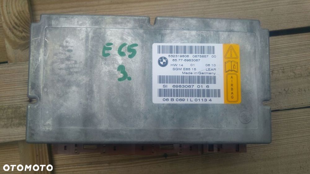 BMW E65 E66 MODUŁ AIRBAG PODUSZEK SENSOR 6983067 - 1