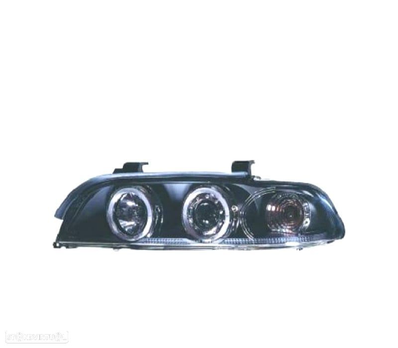 FARÓIS FRONTAIS BMW E39 95-00 ANGEL EYES - 1