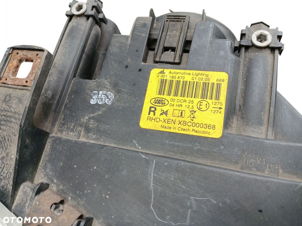 LAMPA PRAWY PRZÓD LAND ROVER RANGE ROVER III L322 01-12 XBC000368 XENON UK - 5