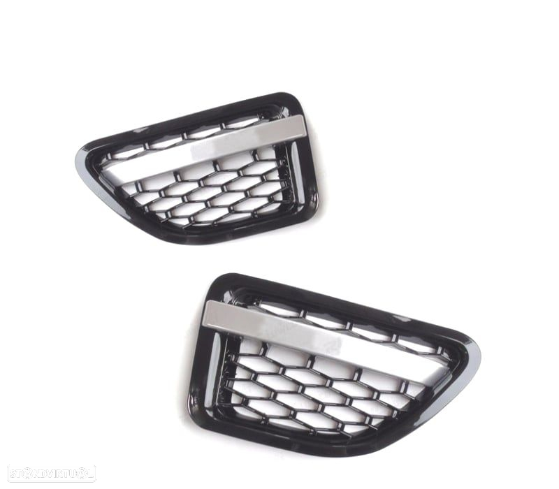 GRELHAS FRONTAL + LATERAL PIANO BLACK EDITION PARA RANGE ROVER SPORT 06-09 - 2
