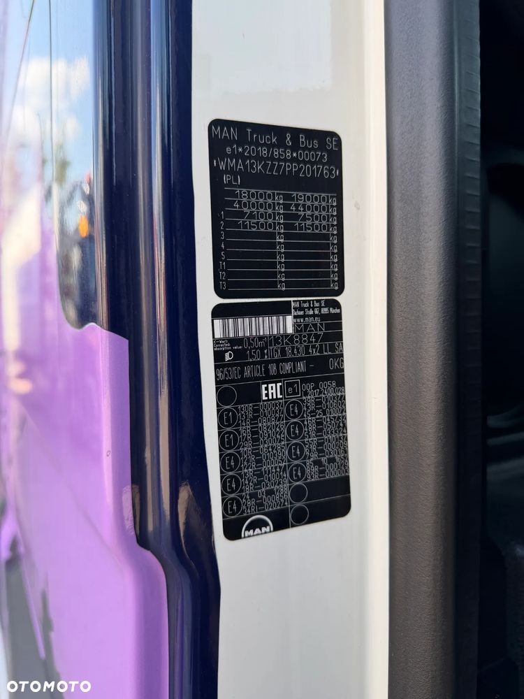 MAN TGX 18.430 LOW DECK / RETARDER INTARDER / SALON POLSKA / MEGA / ORYGIALNY FABRYCZNY BIAŁY KOLOR / OKLEJONY FOLIĄ REKLAMOWĄ / 1 WŁAŚCICIEL / KLIMA POSTOJOWA / TACHOGRAF NOWEJ GENERACJI / 2022 ROK PRODUKCJI !! - 23