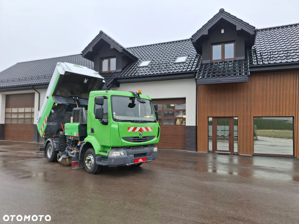 Renault Midlum 220 Zamiatarka Johnston SEMAT Szczotki L/R Obie Strony Dodatkowy SIlnik W Zabudowie Klimatyzacja EUnited PM10 - 12