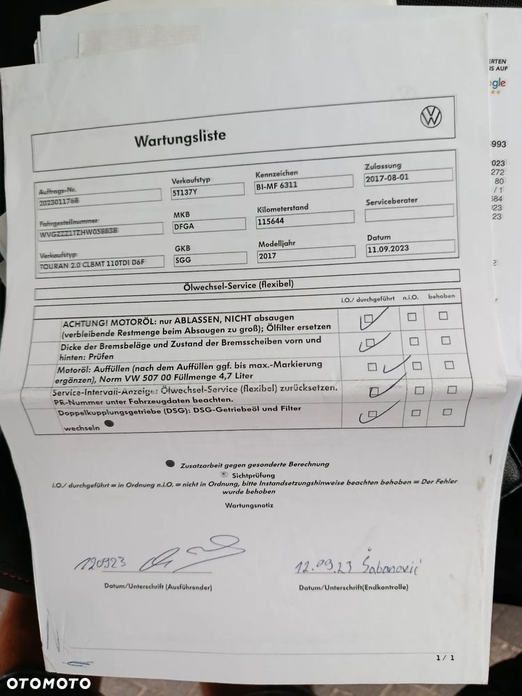 Volkswagen Touran 2.0 TDI SCR (BlueMotion Technology) DSG SOUND - 29