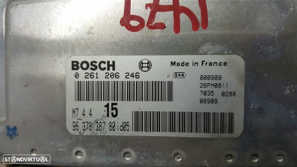 CENTRALINA DO MOTOR UCE CITROEN SAXO 1.1 X - 4