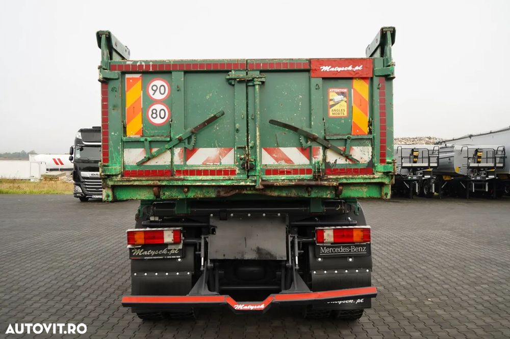 Mercedes-Benz AXOR 2636 / 6x4 / BASCULĂ CU 2 LATE / HIDROCLAPĂ / HIDROCLAPĂ / SPECIAL / CU PUNGĂ DE TRECERE FRONTALĂ / MANUALĂ - 21
