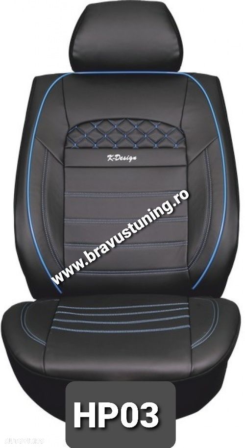 Huse scaun auto PREMIUM PIELE Eco Dedicate Touran 5 locuri INDIVIDUALE - 4