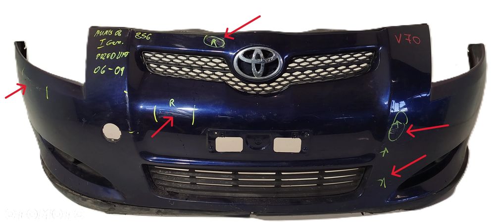 zderzak przedni przód TOYOTA AURIS I 06-09 8S6 - 1