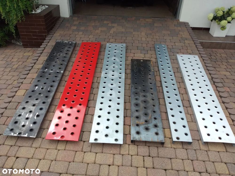 TRAPY WJAZDOWE PODJAZDY NAJAZDY STALOWE szerokość 180-500mm Motocyklowe koparki kosiarki wózki inwalidzkie komponenty do budowy trap blacha rynna zawieszki płetwa ceownik - 3