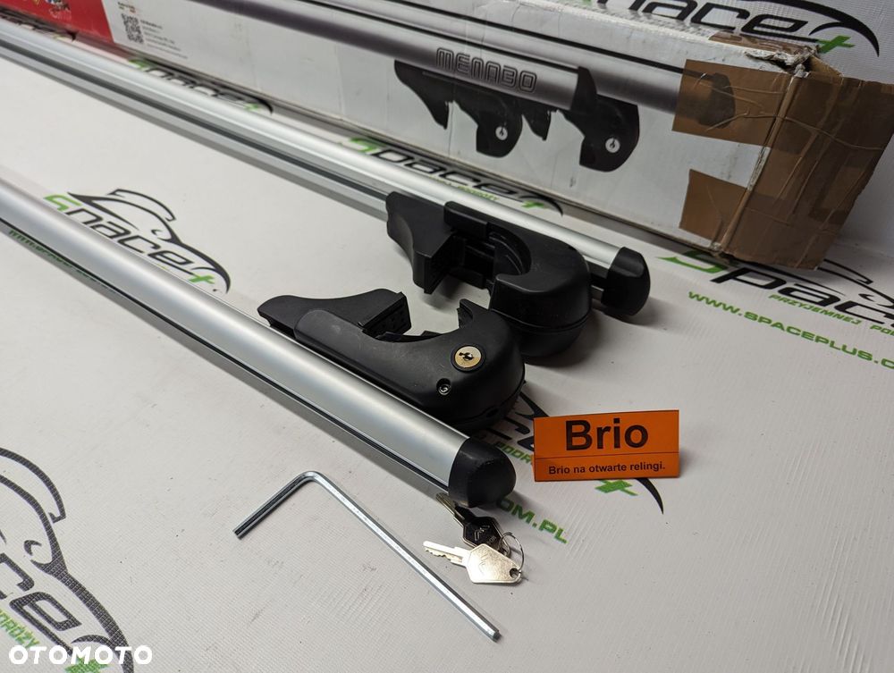 Bagażnik dachowy bazowy belki poprzeczki Brio na otwarte relingi. - 1