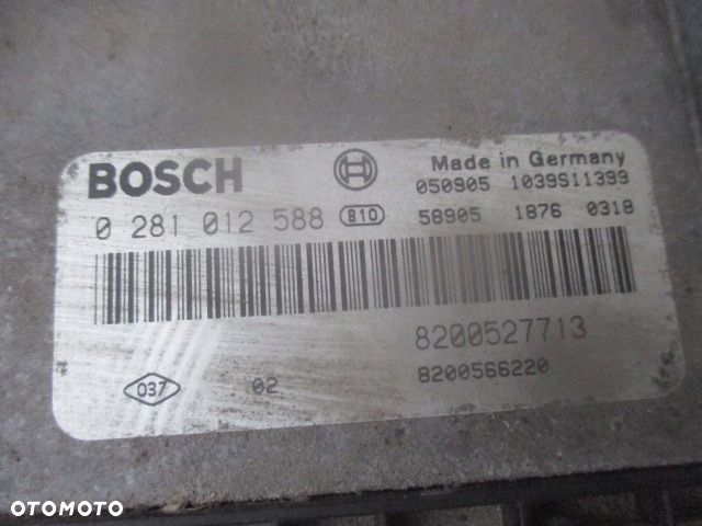 RENAULT LAGUNA II 2 KOMPUTER KARTA IMMOBLOKADA 1.9DCI 0281012770 8200527713 - 2