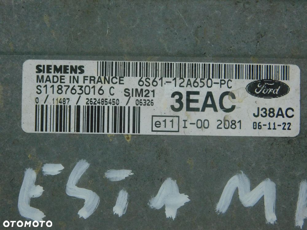 6S61-12A650-Pc S118763016C Zestaw Startowy Fiesta Mk6 Lift 01 - 08 - 6