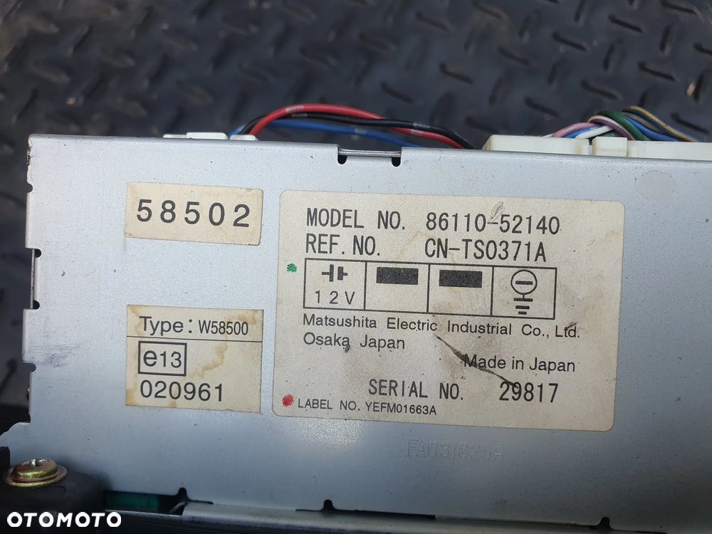 WYŚWIETLACZ RADIA TOYOTA YARIS I 86110-52140 RAMKA - 2