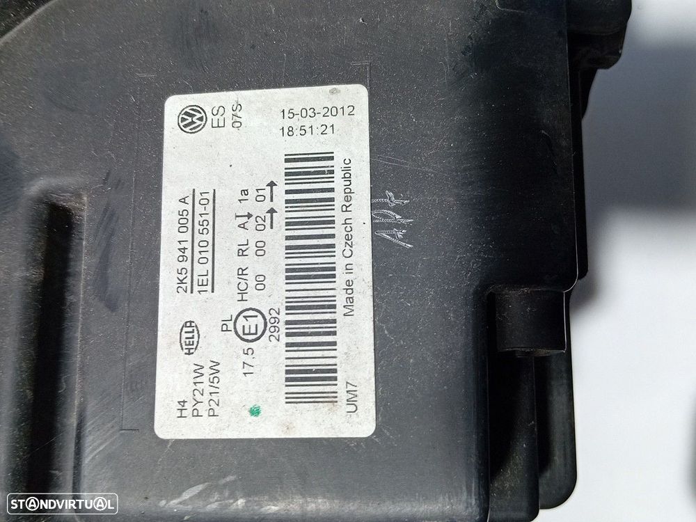 Ótica / farol esquerda VOLKSWAGEN Caddy III Kombi (2KB, 2KJ, 2CB, 2CJ) - 4