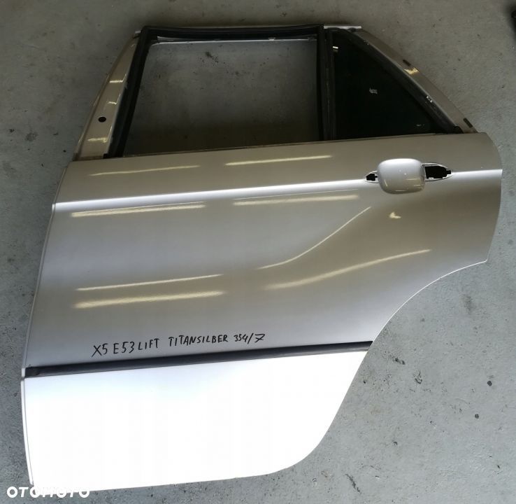 BMW E53 X5 LIFT DRZWI LEWE TYLNE 354/7 TITANSILBER - 1