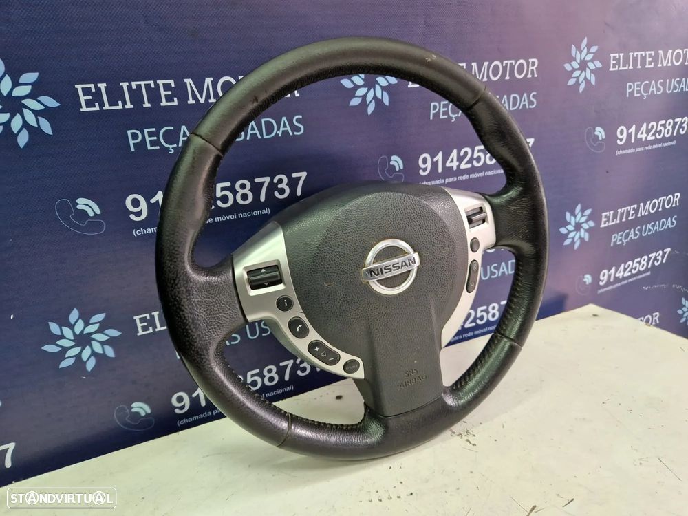 Volante usado pele com airbag NISSAN QASHQAI J10 COMANDOS MULTIFUNÇÕES