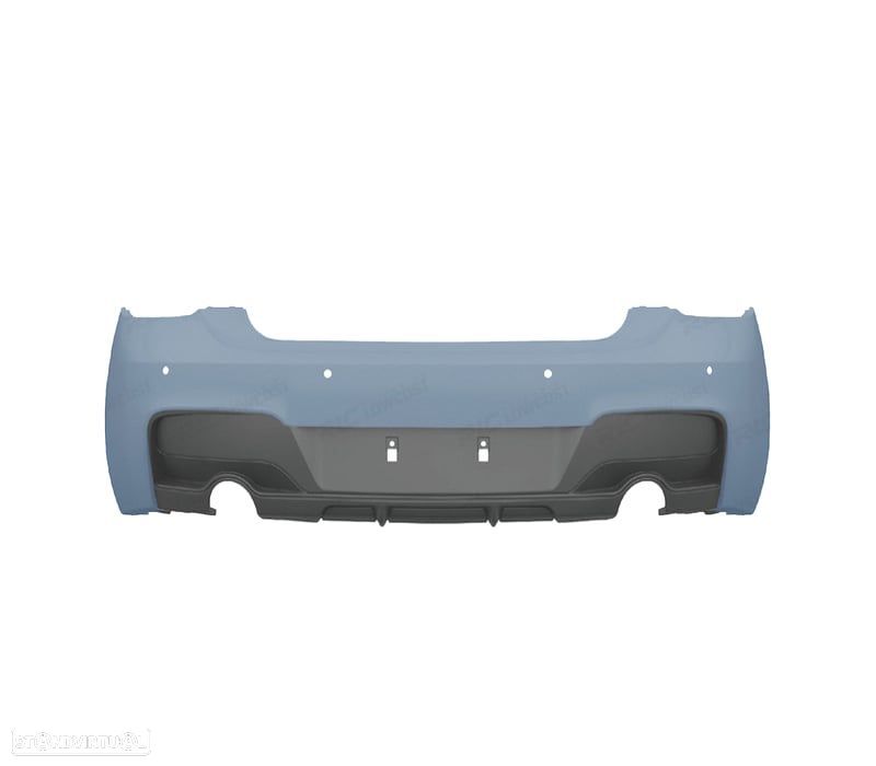 PÁRA-CHOQUES TRASEIRO BMW F20 F21 11-15 LOOK M PERFORMANCE PDC DUPLA SAÍDA - 2