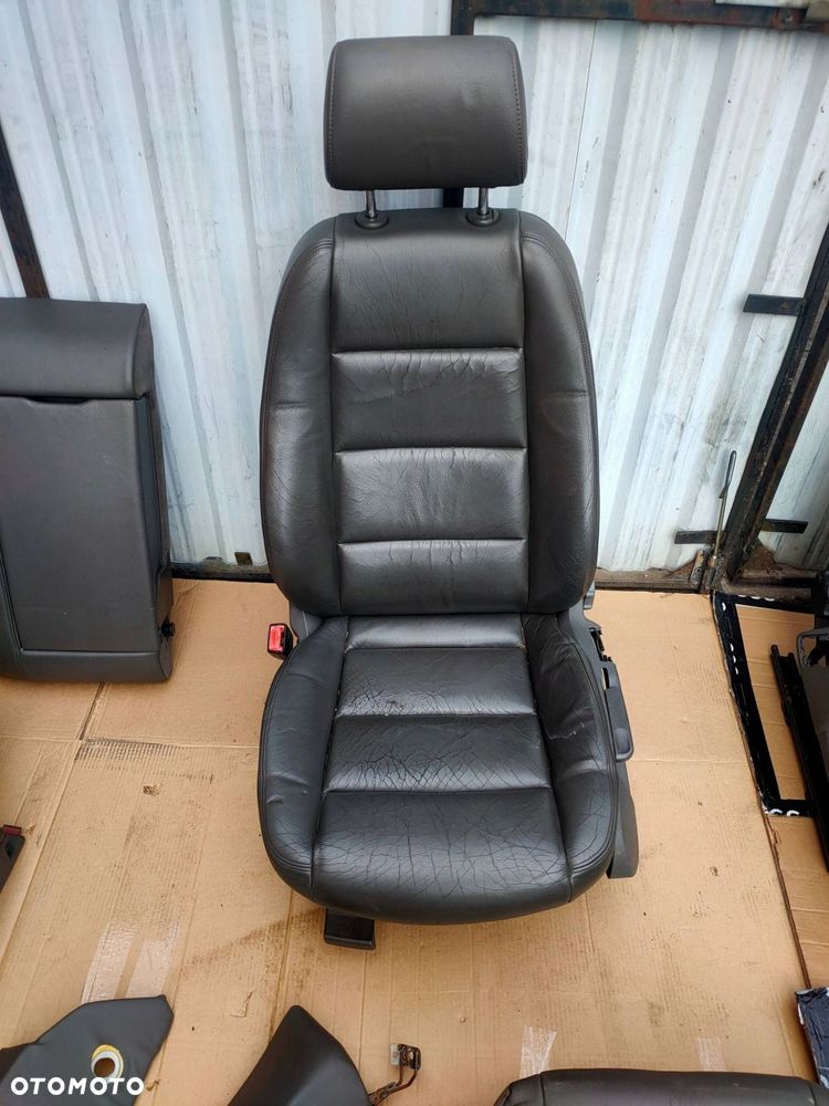 komplet foteli boczków audi a4 b6 skóra szare - 4