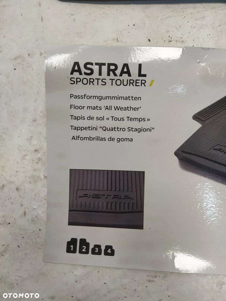 OPEL ASTRA L DYWANIKI  WYCIERACZKI WYCIERACZKA GUMOWE KOMPLET NOWY ORYGINAŁ LOGOWANE - 8
