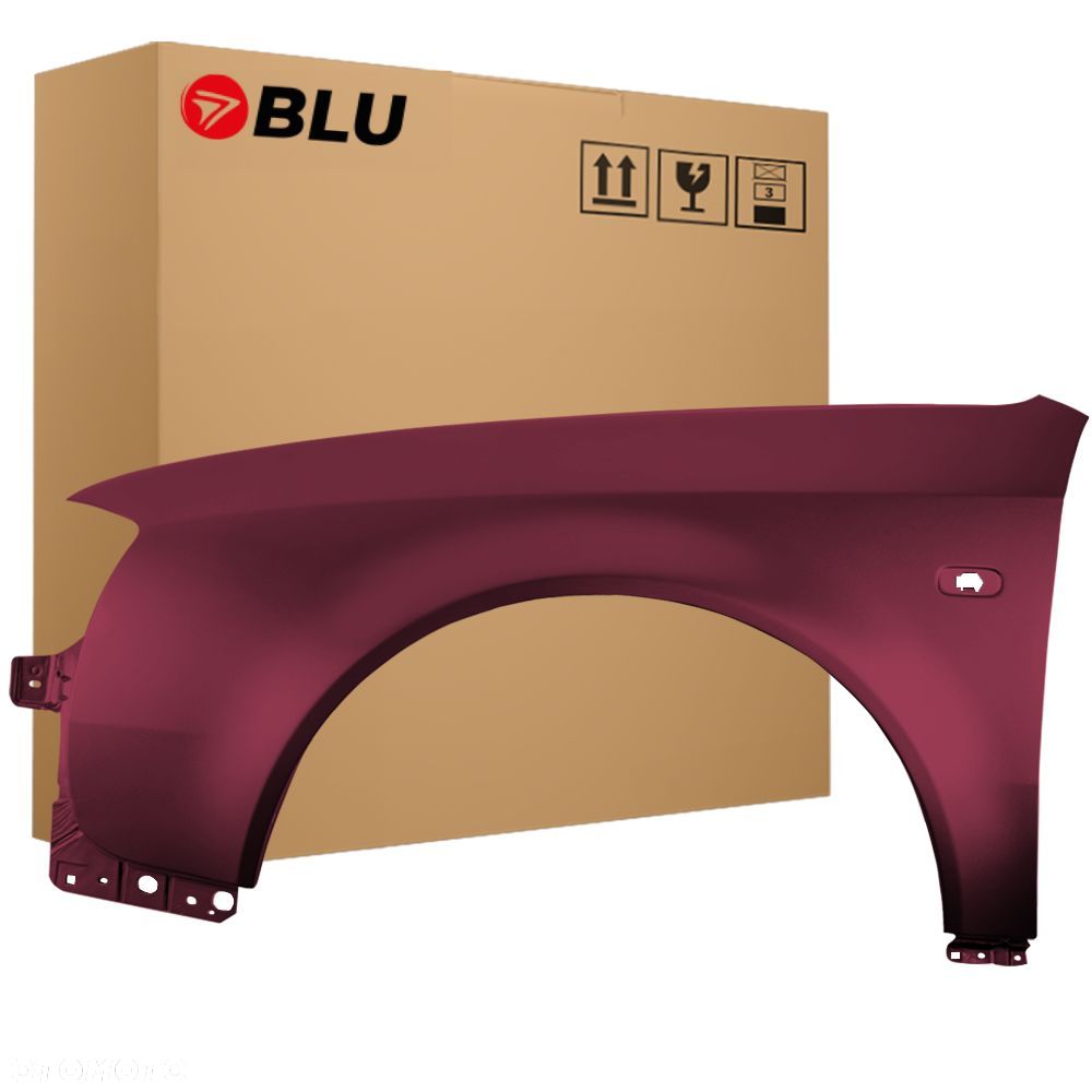 BLU Błotnik AUDI A6 C5 LZ3N lewy czerwony 97-01 przód RubyRot - 1