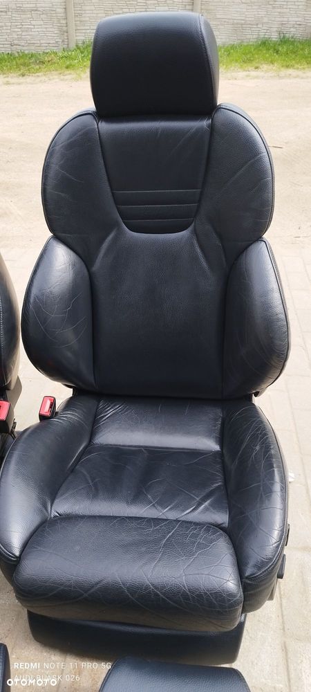 Fotel Fotele RECARO Zestaw Czarna Skóra Grzanie Tył Przód Audi A6 S6 C5 Kombi Części Blask Gołdap - 6