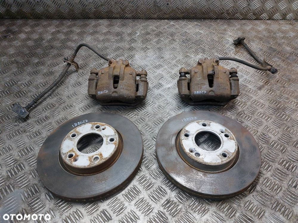 TARCZE HAMULCOWE PRZÓD + ZACISKI HYUNDAI I30 I 1.6 CRDI 280MM ŁADNE TARCZE - 1
