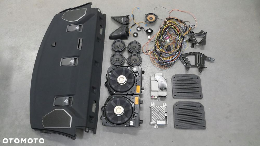 bmw f44 nagłośnienie harman kardon wzmacniacz głośniki wiązka półka komplet - 1