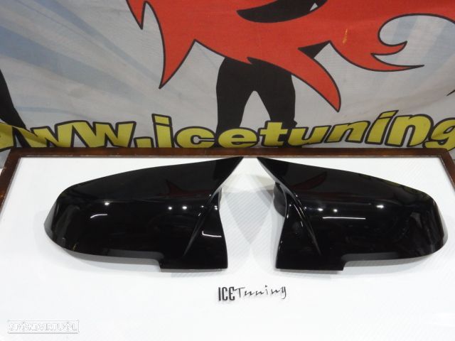Capas, carcaça de espelhos M3 look em preto brilhante BMW F22, F23, F30, F20/F21 12-14, F30, F31, F32, F33, F34, F36, X1 E84. E87, i3 - 4