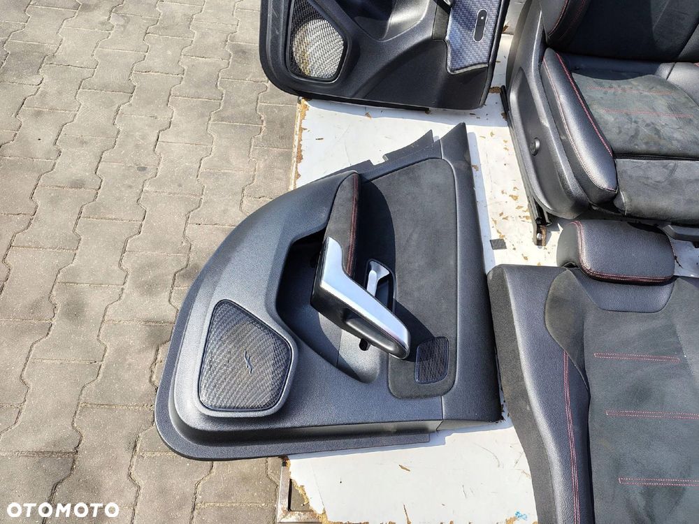 FOTEL KANAPA CZARNA SKÓRA KOMPLET BOCZKI MERCEDES A KLASA SEDAN W177 V177 - 16