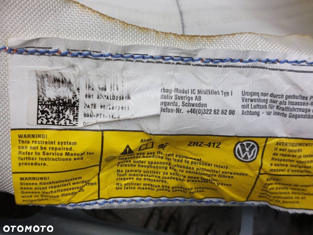 PODUSZKA KIEROWCY MODUŁ AIRBAG STRZELONE GOLF VI 5C0959655C 1KM880201 - 4