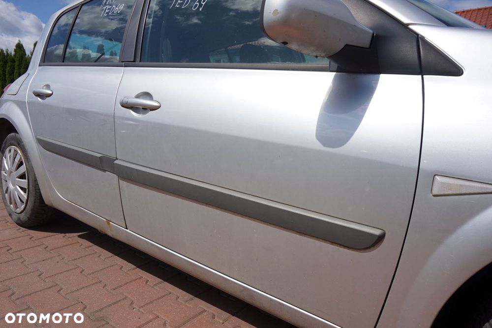 DRZWI PRZEDNIE PRAWE MEGANE II PH2 LIFT 5D HB TED69  SREBRNY RENAULT 2006-2008 - 4