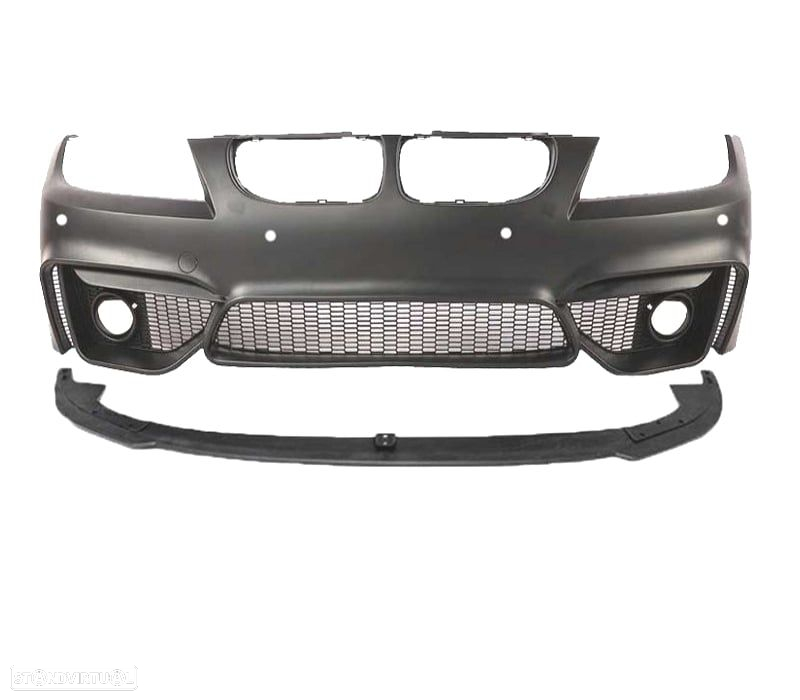 PARA-CHOQUES FRONTAL BMW E90 E91 08-12 LOOK M4 PDC GRELHAS NEVOEIRO + SPOILER LIP - 2