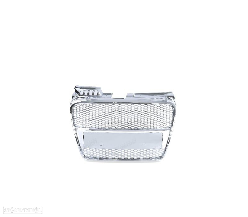 GRELHA FRONTAL AUDI A4 B7 04-09 LOOK S LINE CROMADO - 3