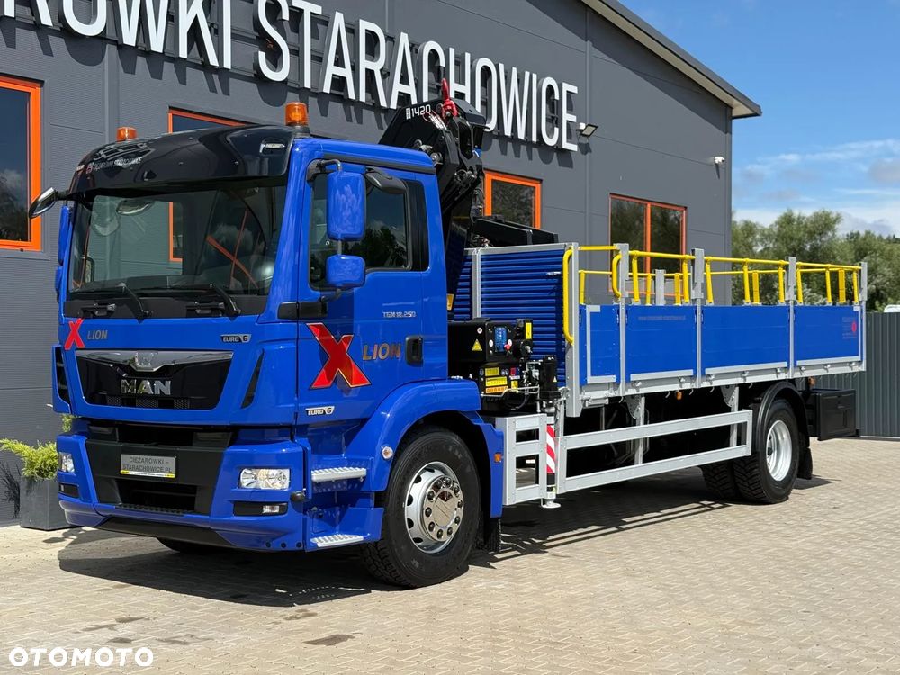 MAN TGM TGL TGS 18.250 E6 //skrzyniowy z HDS // 4x2 // żuraw HMF 1420 K2 HDS dzwig kran crane budowlanka - 4