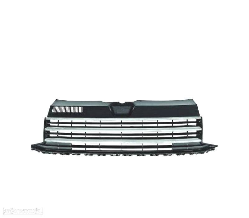 GRELHA FRONTAL VOLKSWAGEN VW T6 MULTIVAN CARAVELLE 15-19 PRETO CROMADO - 2