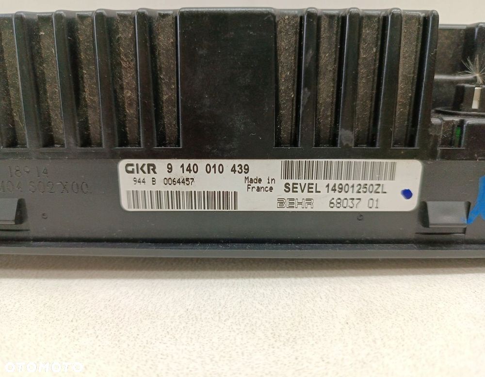 PANEL STEROWANIA NAWIEWU PEUGEOT 806 14901250ZL - 2